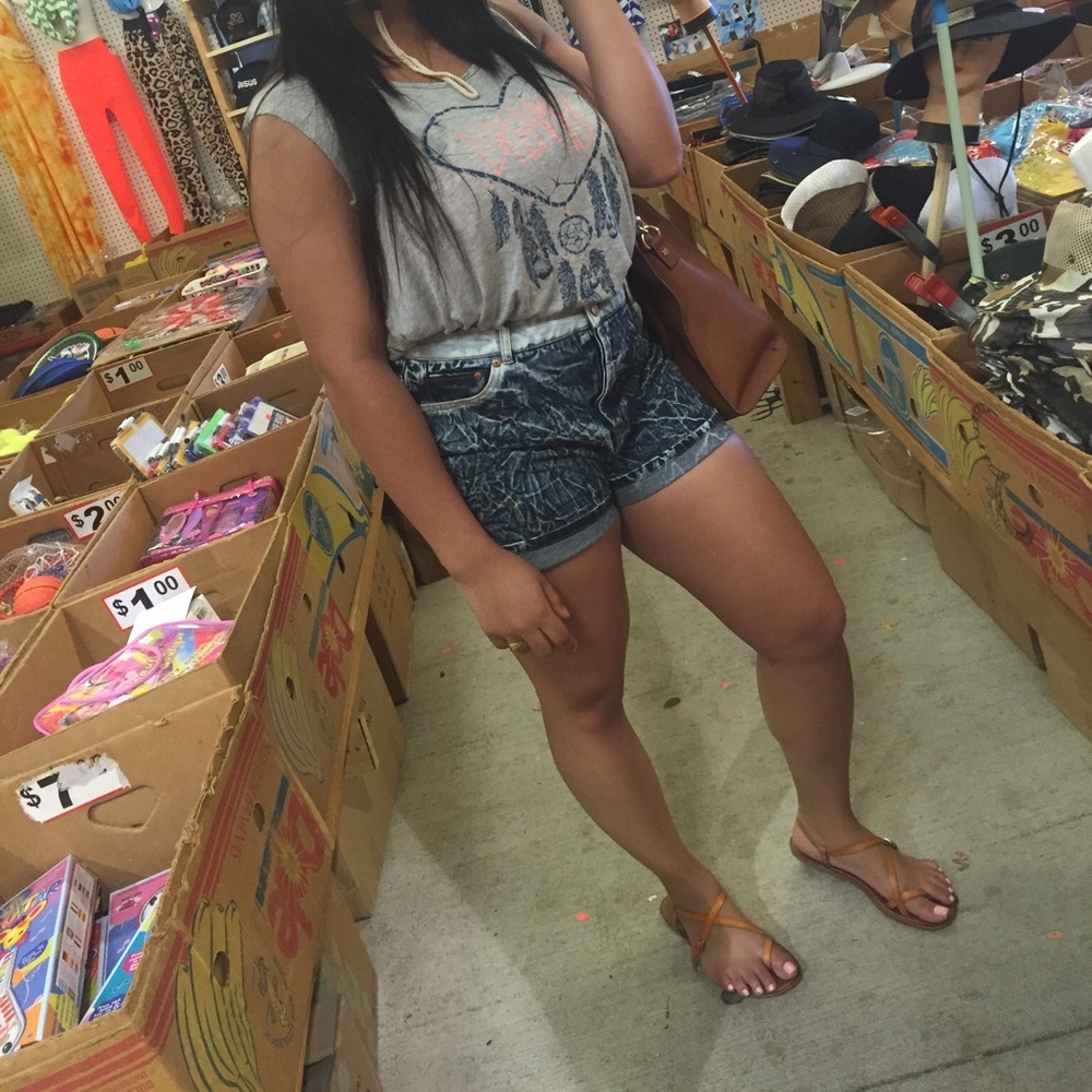 High waisted jean shorts with button fly